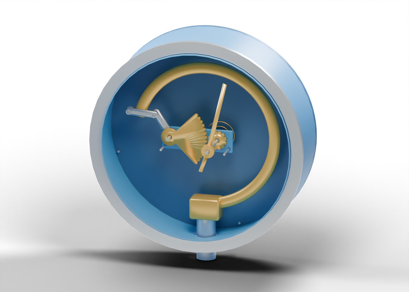 Bourdon pressure-gauge concept model