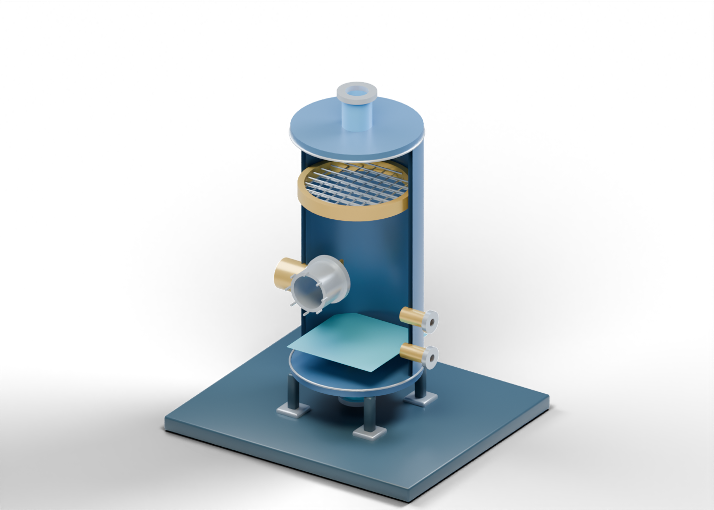 Cold gas–liquid separator cutaway model