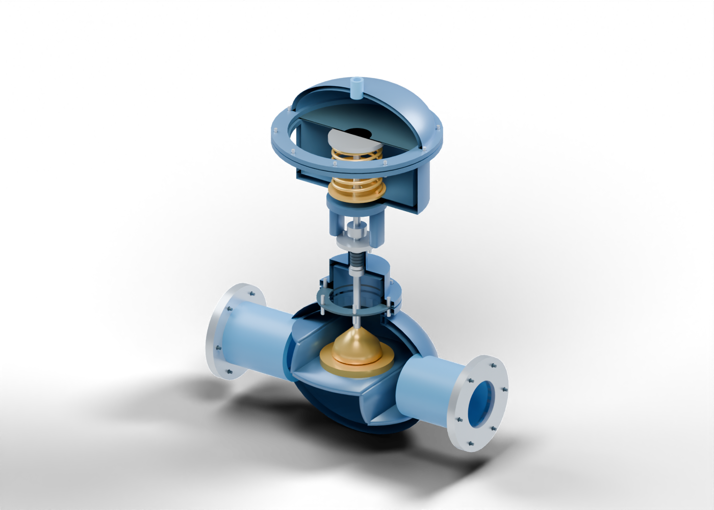 Globe control valve model