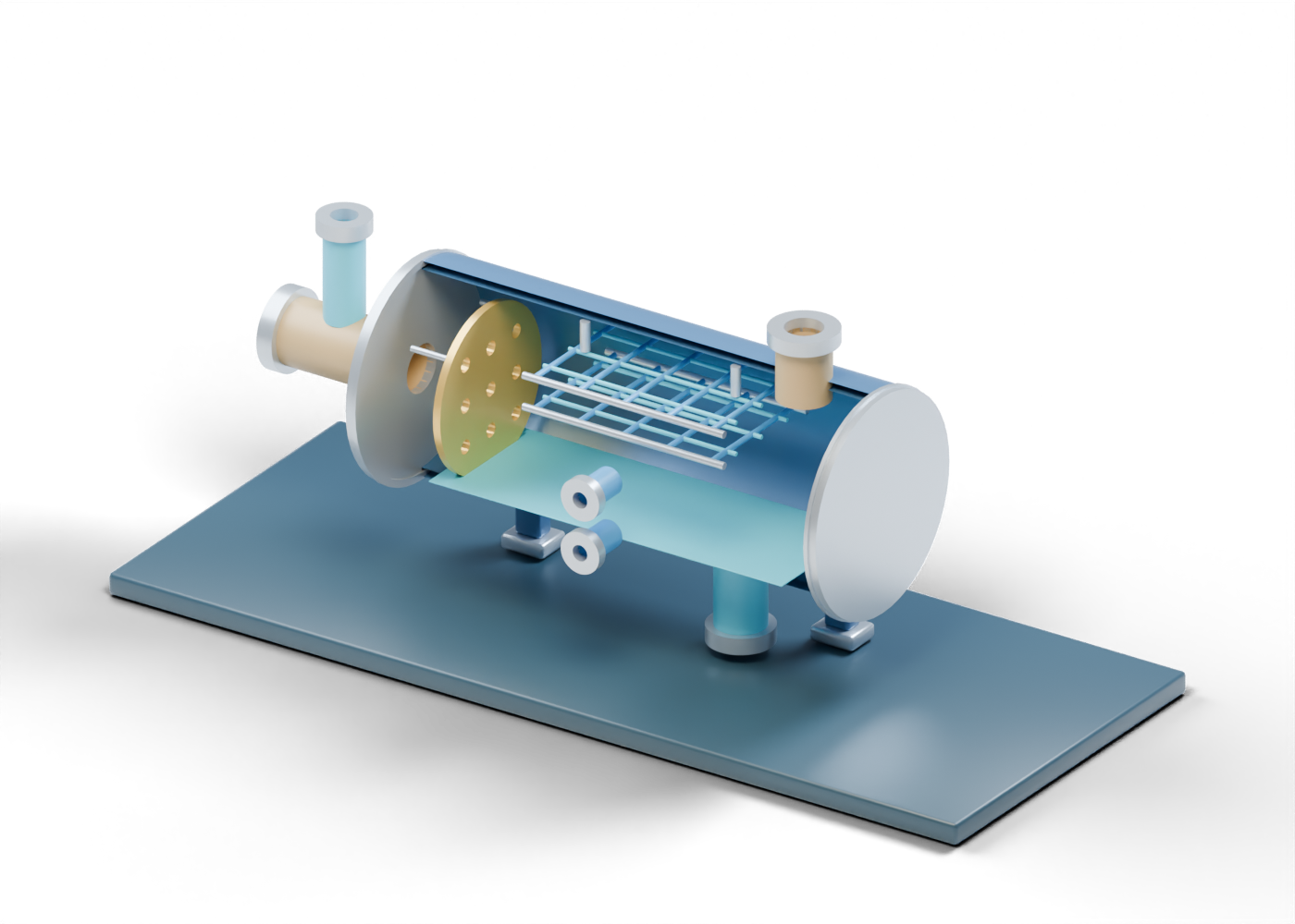 Crude-oil desalter cutaway model