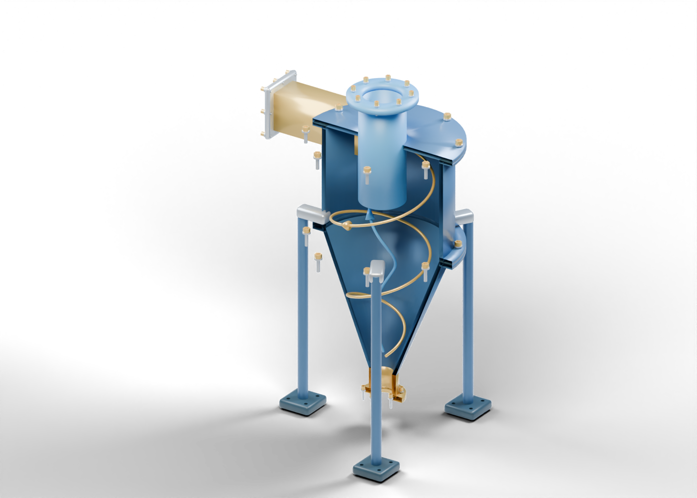 Dry cyclone separator concept model