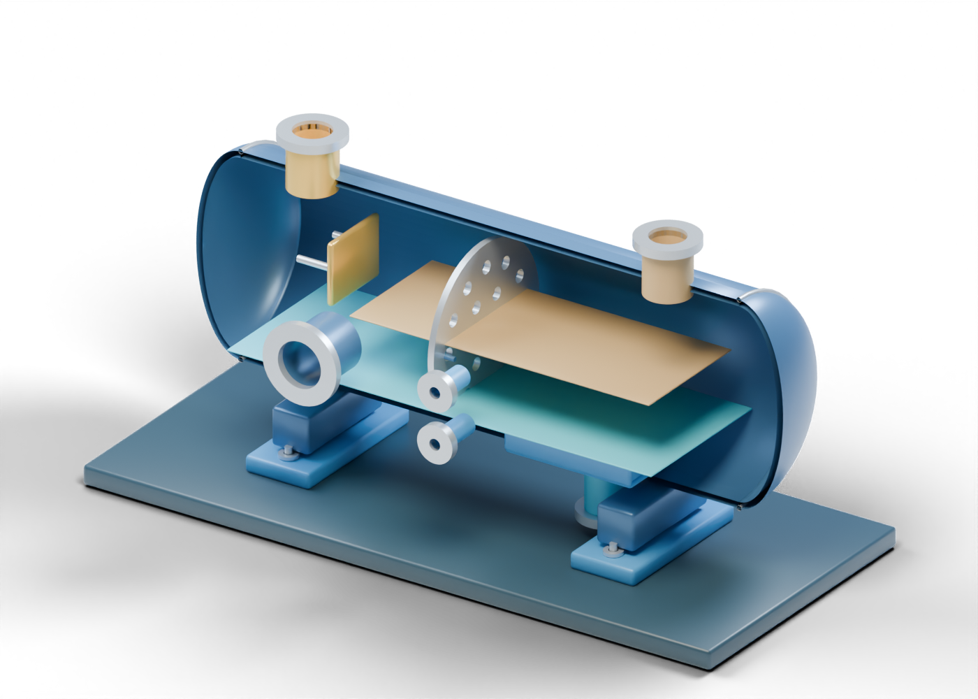 Free-water knockout cutaway model