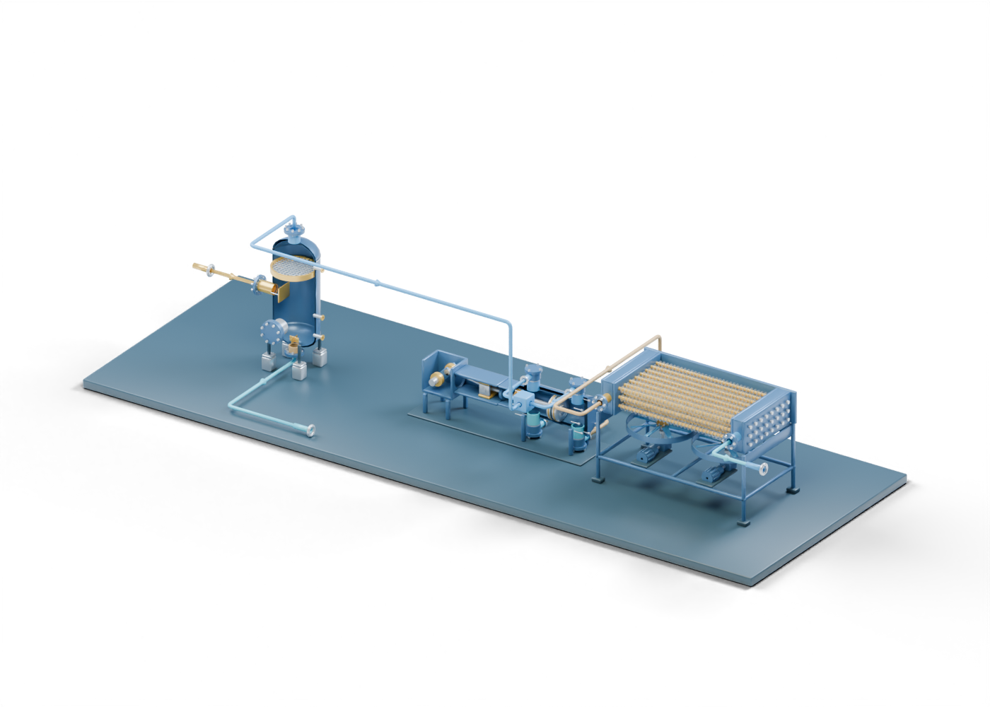 Connected gas-compression concept model