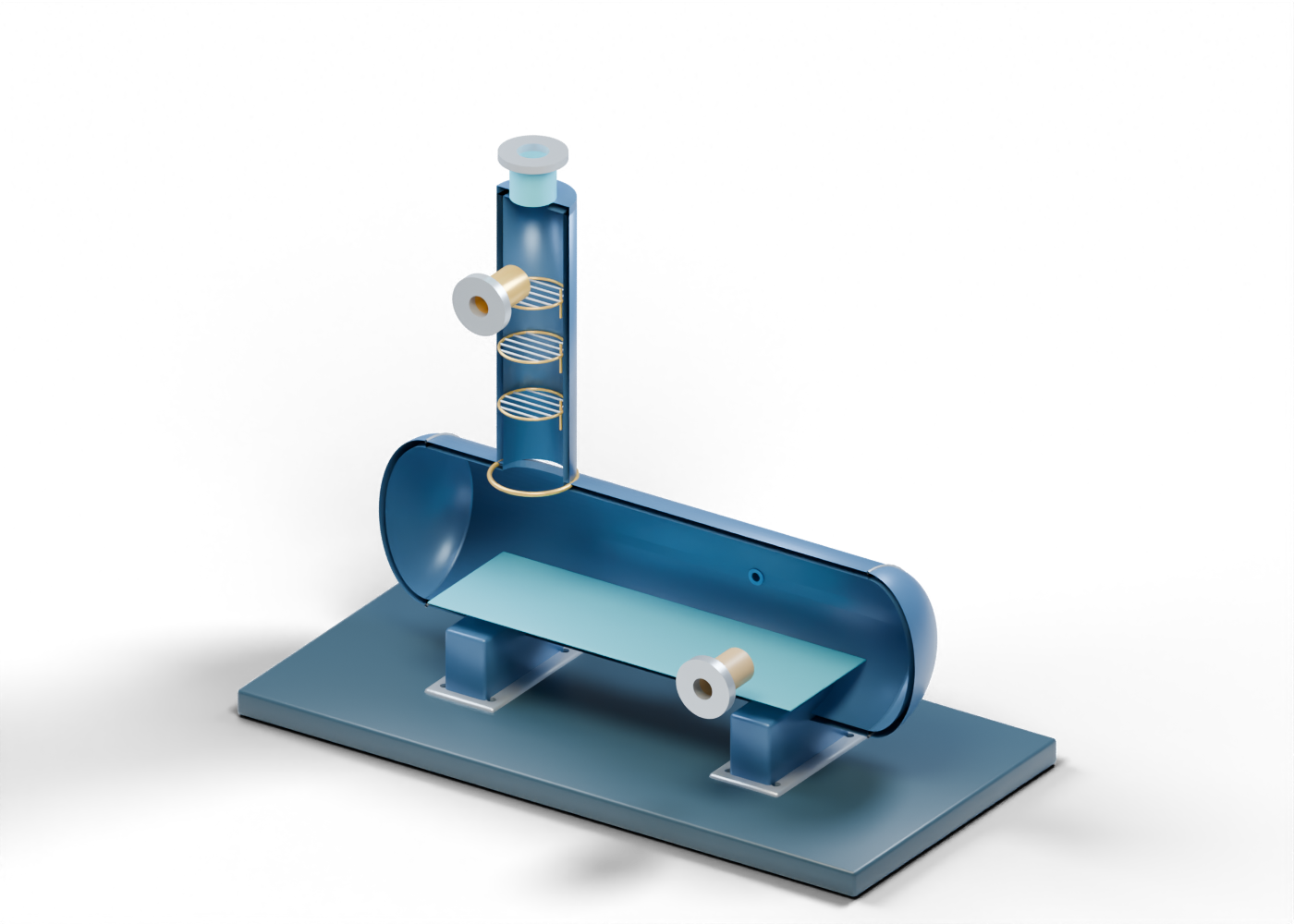 Glycol still and reboiler concept model