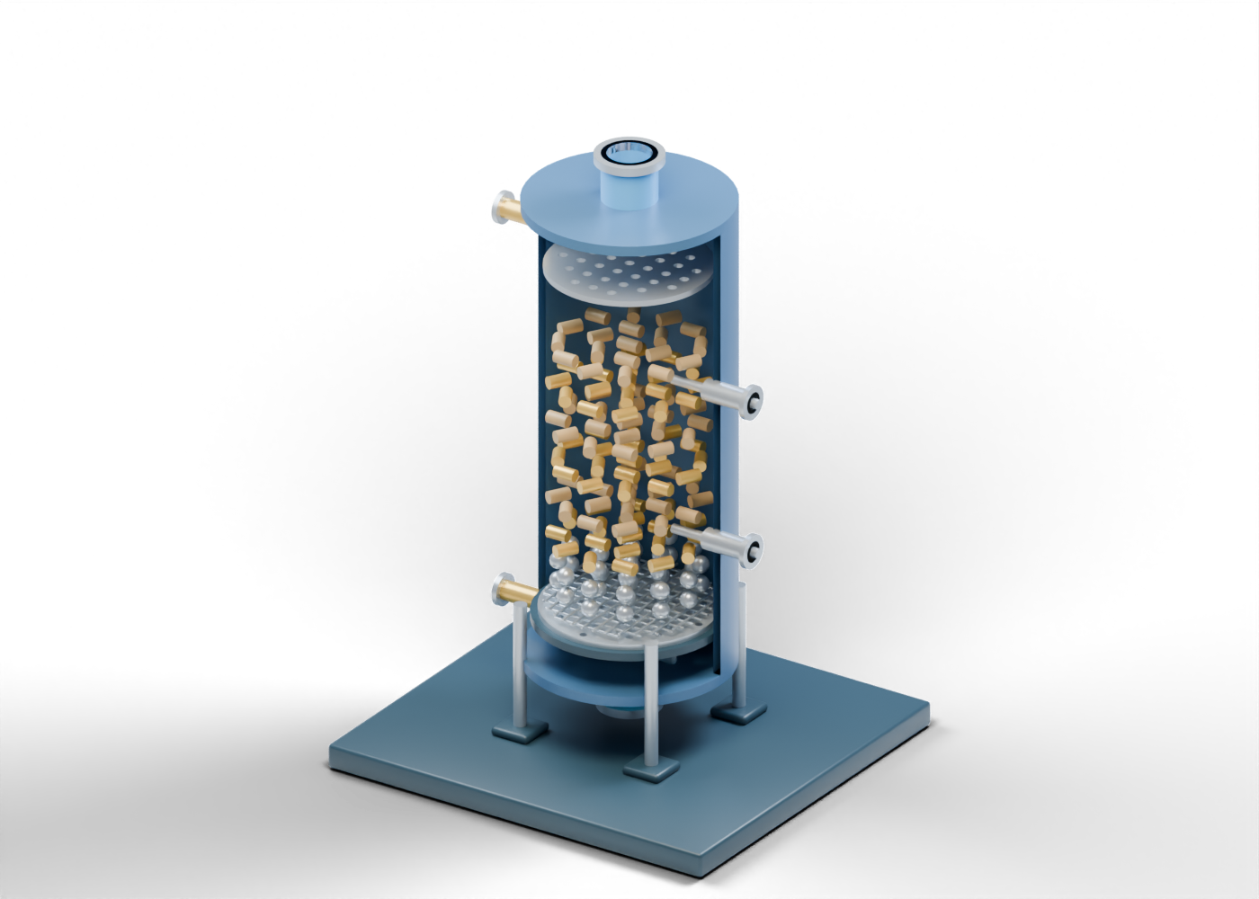 Molecular-sieve gas-dehydration vessel model
