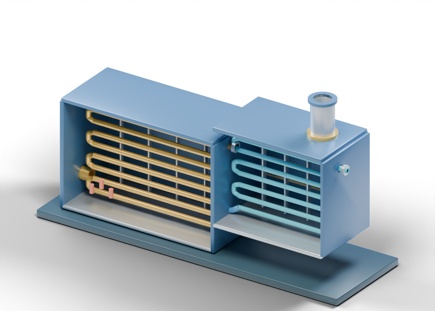 Once-through steam generator cutaway model