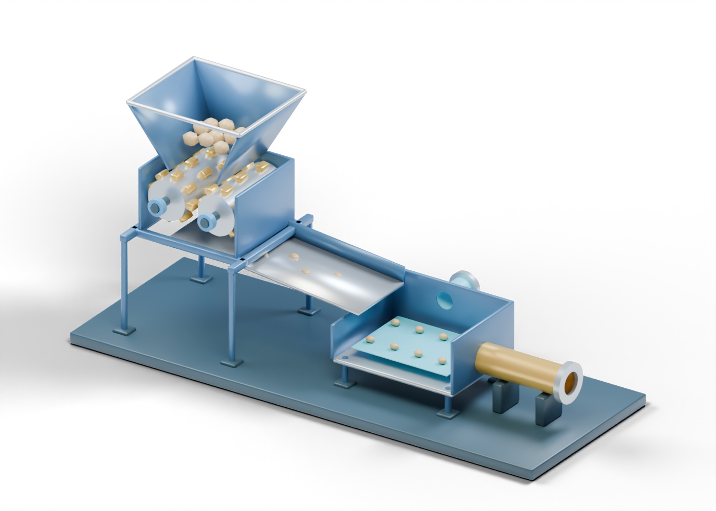 Static preview of the ore-to-slurry preparation concept schematic