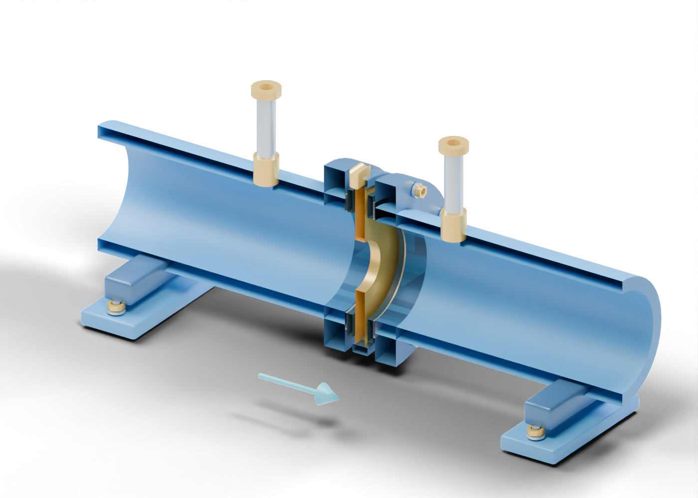 Orifice meter-run cutaway model