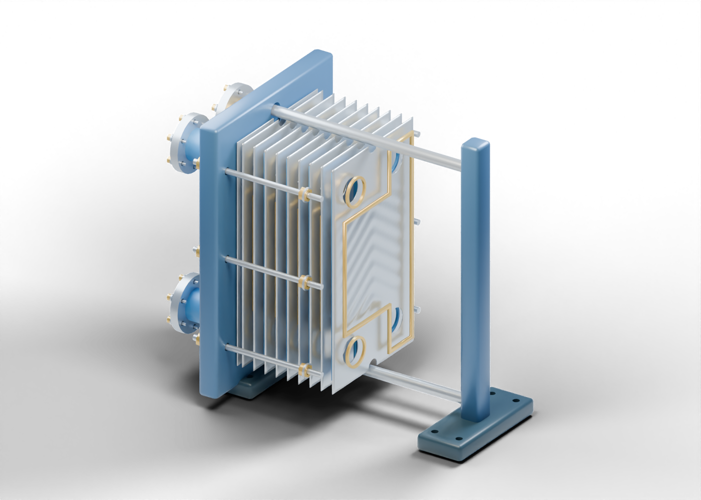 Plate-and-frame exchanger concept model
