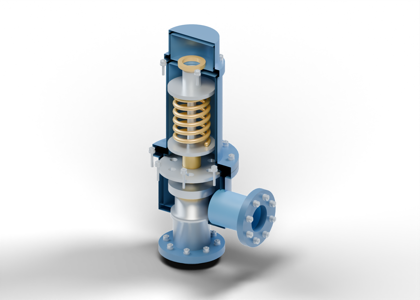 Spring-loaded pressure-relief concept model