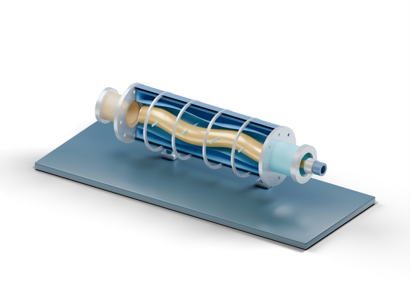 Progressing-cavity pump rotor and stator model