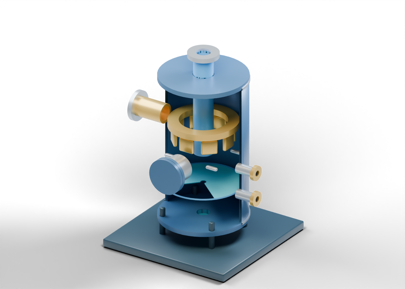 SAGD steam and liquid separator cutaway model