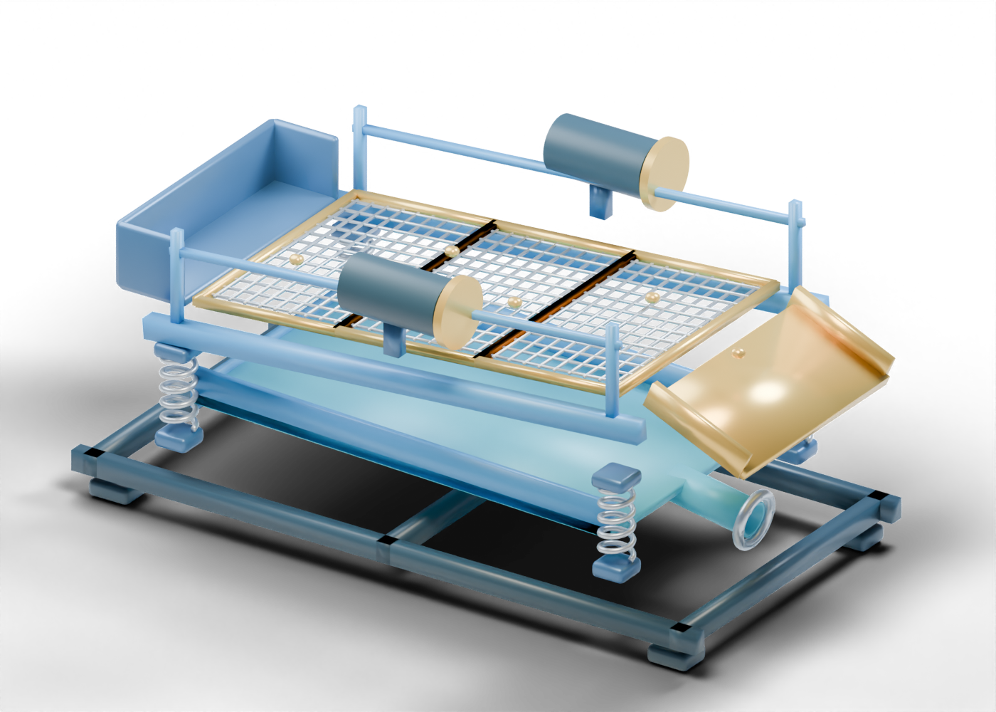 Shale shaker and open screen deck model