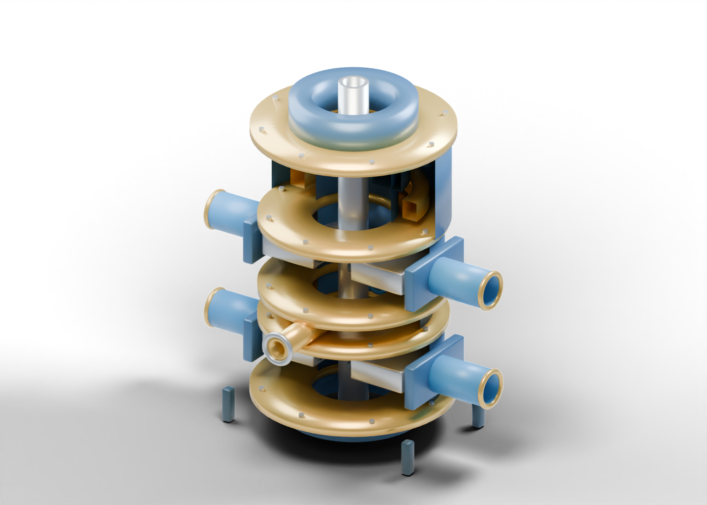 Surface blowout-preventer stack cutaway model
