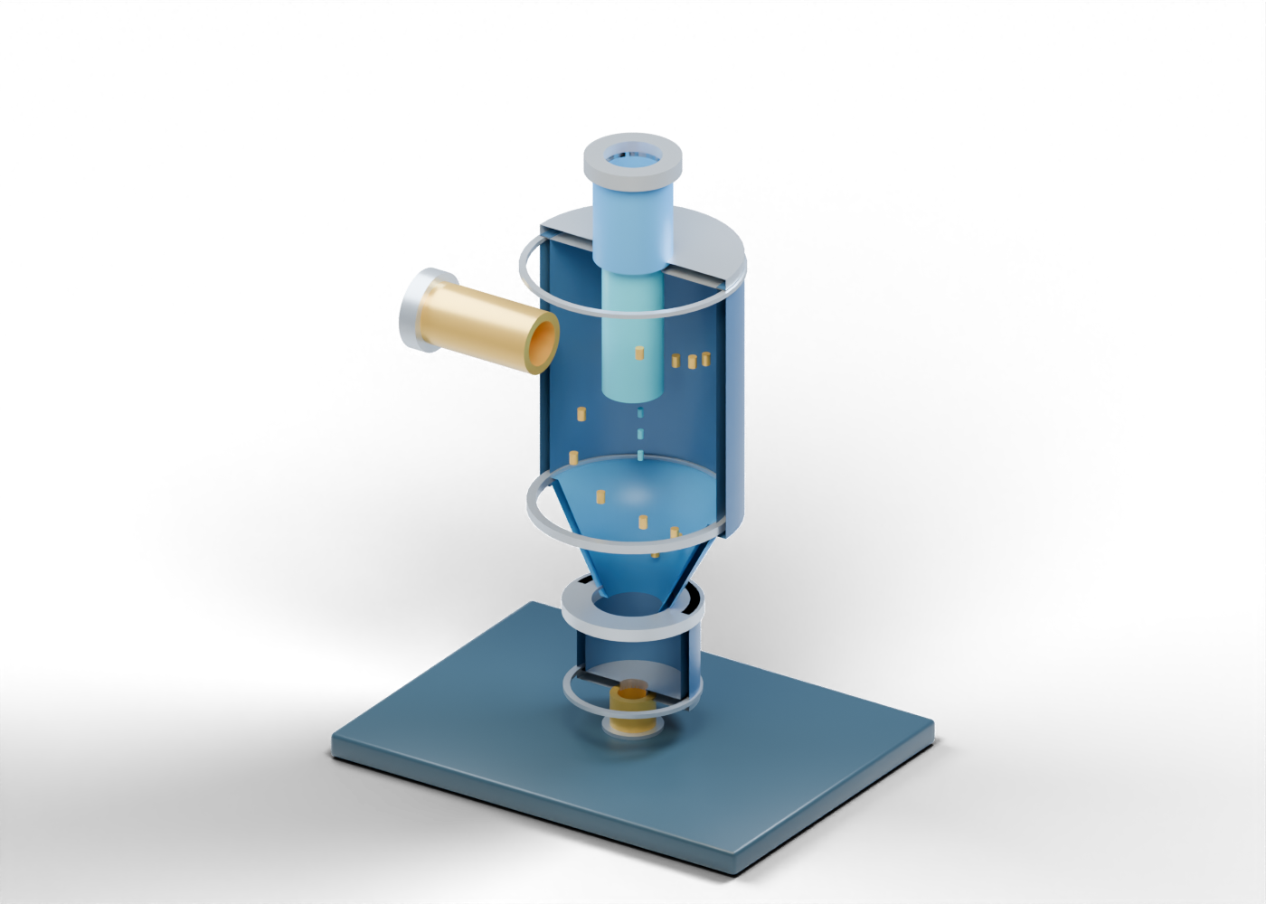Wellhead sand separator concept model